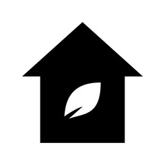 Canvas Print - Eco Home Vector Icon 