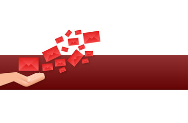Poster - no spam. spam email warning. concept of virus, piracy, hacking and security. envelope with spam. vec