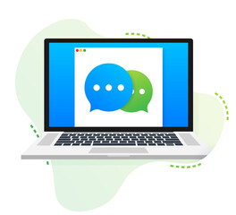 Aufkleber - Chat Message Bubbles icon on white background. Vector stock illustration.