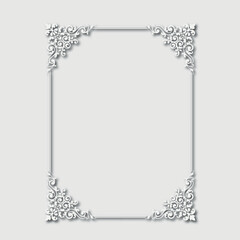 Frame, in the style of an ornament, Vector illustration eps 10, Art.