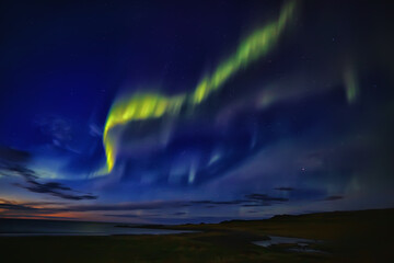 aurora borealis in the sky astronomy night stars north shining