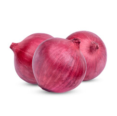 Wall Mural - Fresh red onion isolated on transparent background (.PNG)