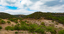 Cloud Cover Over A Rugged Region In Texas Hill Country