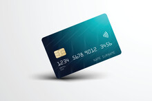 Credit Card Mockup Isolated On White Background
