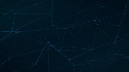Abstract digital network connection structure background,Animation digital with dots and lines data cyber or technology.3D rendering Big data visualization on the internet network connections concept.
