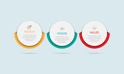 Poster - mision,vision,values,graphic design template.