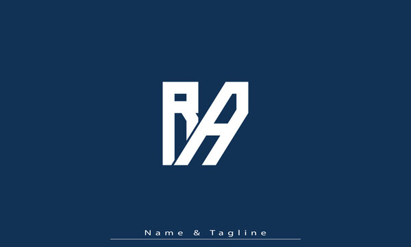 Alphabet letters Initials Monogram logo RA , AR