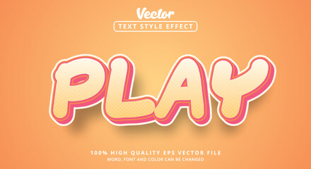 Poster - Editable text effect, Play text with colorful style with modern style