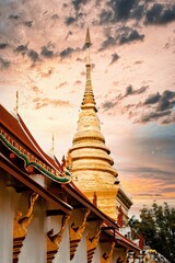 Wall Mural - Wat Chang Kham Chedi in Nan Province, Thailand