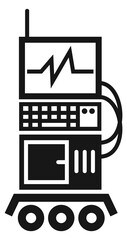 Poster - artificial intelligence machine. mobile electronic complex icon