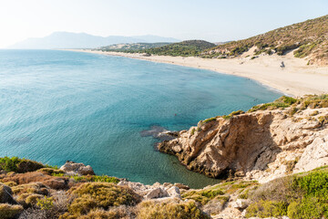 Wall Mural - Mediterranean coastline around the Patara beach in Antalya province of Turkey.