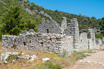 Wall Mural - Ruins of the North Necropolis at Olympos ancient site in Antalya province of Turkey.