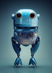 Poster - Mechanical robot fish or frog suit