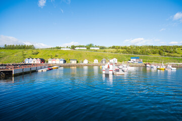 Wall Mural - Port of village of Hjalteyri in North Iceland