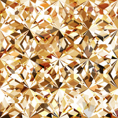Wall Mural - seamless amber diamond pattern - vector illustration of crystallic background