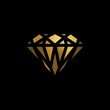 Abstract luxury template with gold diamond icon  - eps10 vector background