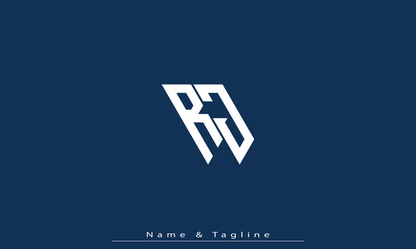 Alphabet letters Initials Monogram logo RJ , JR
