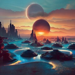 alien city, scifi, science fiction, other worlds, alien civilization, other planets, sci-fi cities, 