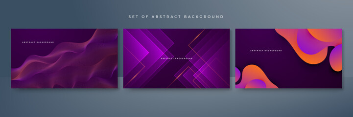 High contrast red and purple stripes background. Abstract tech graphic banner design. Vector corporate background