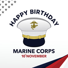 Marine Corps Birthday Template Design, Perfect For Office, Banner, Company, Landing Page, Background, Social Media, Wallpaper And More