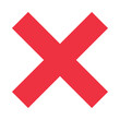 red cross mark icon on a transparent background png