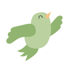 Poster - cute flying bird illustration