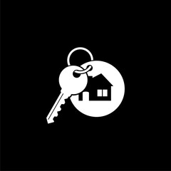 Poster - Real Estate logo icon isolated on dark background