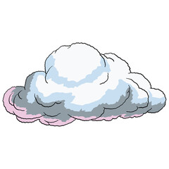 Hand drawn simple clouds style cartoon Illustration unique style 