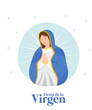 Flat Design Fiesta De La Virgen Vector Background Illustration