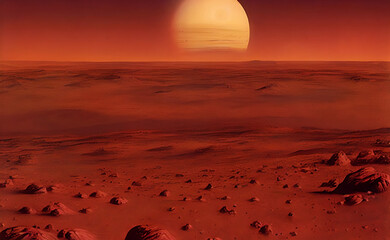 Wall Mural - landscape of the planet mars 18