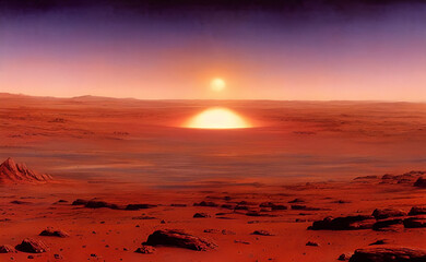 Wall Mural - landscape of the planet mars 11