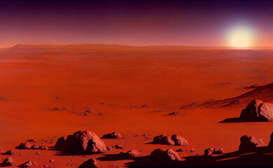 Wall Mural - landscape of the planet mars 10