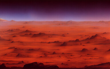 Wall Mural - landscape of the planet mars 07
