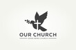 Church logo sign modern vector graphic abstract 