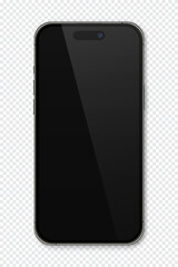 Wall Mural - realistic model smartphone. smartphone mockup. device front view. 3d mobile phone with shadow. vecto