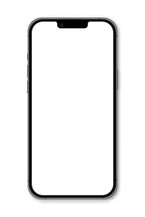 Wall Mural - realistic model smartphone. smartphone mockup. device front view. 3d mobile phone with shadow. vecto