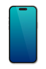 Wall Mural - realistic model smartphone. smartphone mockup. device front view. 3d mobile phone with shadow. vecto
