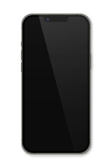 Wall Mural - realistic model smartphone. smartphone mockup. device front view. 3d mobile phone with shadow. vecto