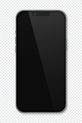 Wall Mural - realistic model smartphone. smartphone mockup. device front view. 3d mobile phone with shadow. vecto