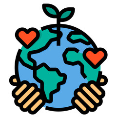 save the world filled outline icon