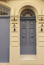 Traditional Door On The Street Of Valletta, Malta