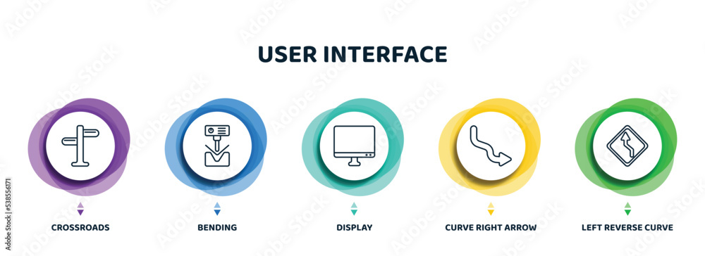 editable thin line icons with infographic template. infographic for ...