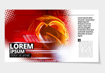 Canvas Print - Elegant layout for business presentation with technology and science background, vector illustartion