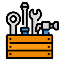 toolbox filled outline icon