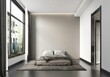 Interior of a minimalistic bedroom