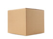 © New Africa - One closed cardboard box on white background