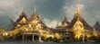 Temple of Bangkok, Thailand, Ai generated0 concept art.