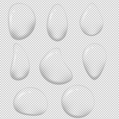 Wall Mural - Transparent Droplets Set