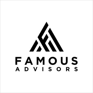 FA or AF lettermak logo. editable and easy to custom