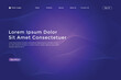 © creativeKawsar - Abstract landing page with colorful wavy lines. Abstract Blue Purple gradient landing page design